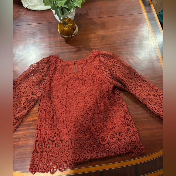 Promesa Lace Blouse - Deep Red - Picture 2 of 3